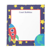 Bloc-notes personnalisé Space Rocket (Devant)