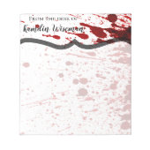 Bloc-notes personnalisé Splatter de sang Vampire G (Devant)