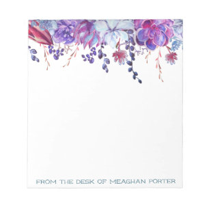 Bloc-notes personnalisé Succulents - Du bureau de