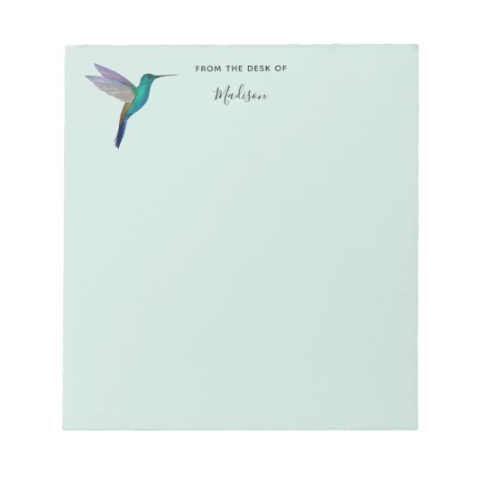 Bloc-notes personnalisé sur colibri (Devant)