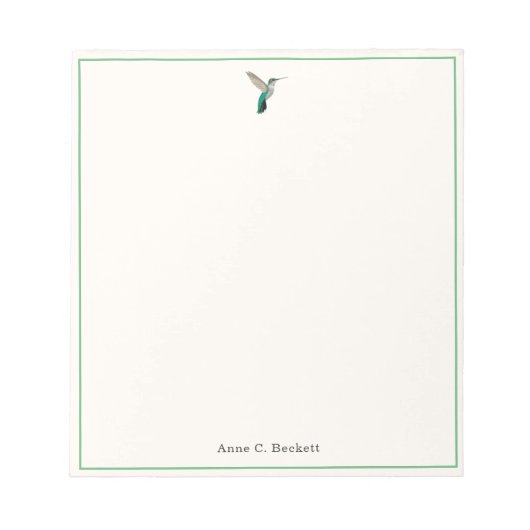 Bloc-notes personnalisé sur le Colibri d'Anna (Devant)