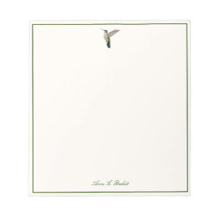 Bloc-notes personnalisé sur le Colibri d'Anna