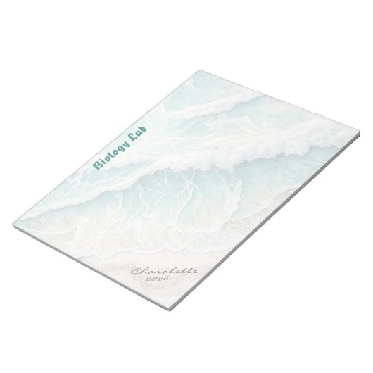 Bloc-notes personnalisé sur le thème de la plage (Incliné)