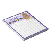 Bloc-notes personnalisé Teddy Bear Mitzvah - viole (Incliné)