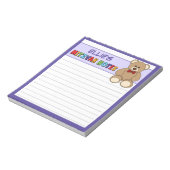 Bloc-notes personnalisé Teddy Bear Mitzvah - viole (Tourné)