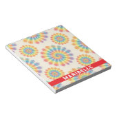 Bloc-notes personnalisé tie dye arc-en-ciel psyché (Incliné)
