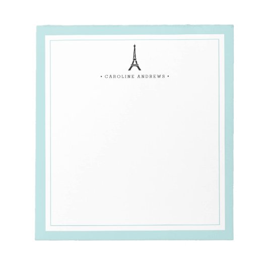 Bloc-notes personnalisé Tour Eiffel | Mer (Devant)