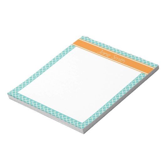 Bloc-notes personnalisé turquoise (Tourné)