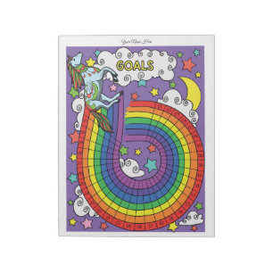 Bloc-notes personnalisé Unicorn Habit Tracker