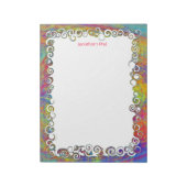 Bloc-notes personnalisé Vagues d'art Abstrait colo (Tourné)