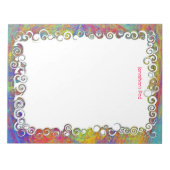 Bloc-notes personnalisé Vagues d'art Abstrait colo (Devant)