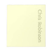 Bloc-notes personnalisé vert (Devant)