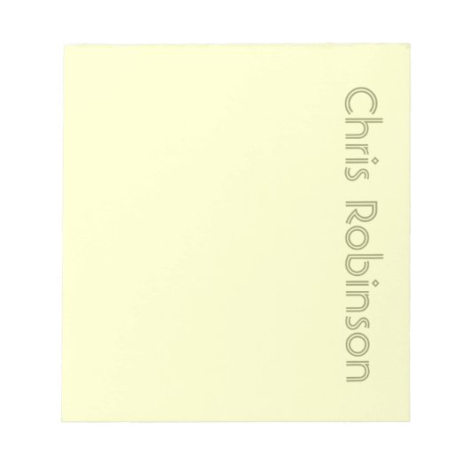 Bloc-notes personnalisé vert (Devant)