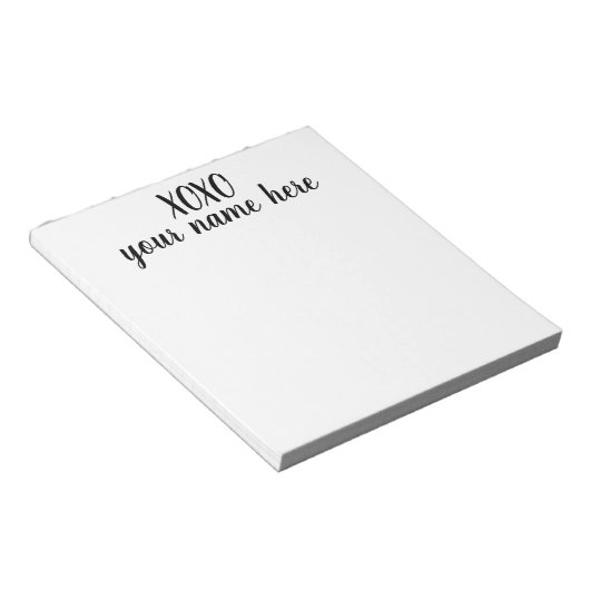 Bloc-notes personnalisé XOXO (Incliné)
