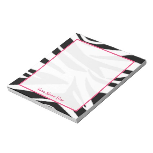 Bloc-notes personnalisé Zebra (Tourné)