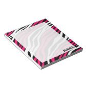 Bloc-notes personnalisé Zebra Print Fuchsia (Incliné)