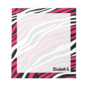 Bloc-notes personnalisé Zebra Print Fuchsia (Devant)