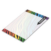 Bloc-notes personnalisé Zebra Print Rainbow Mix (Incliné)