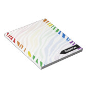 Bloc-notes personnalisé Zebra Print Rainbow Mix (Incliné)