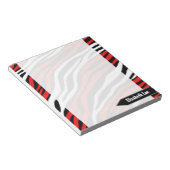 Bloc-notes personnalisé Zebra Print Red Mix (Incliné)