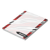 Bloc-notes personnalisé Zebra Print Red Mix (Tourné)