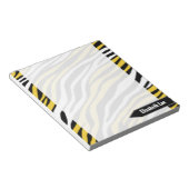 Bloc-notes personnalisé Zebra Print Yellow Mix (Incliné)