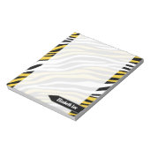 Bloc-notes personnalisé Zebra Print Yellow Mix (Tourné)