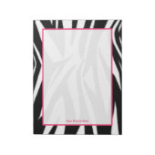 Bloc-notes personnalisé Zebra & rose (Tourné)