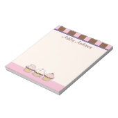 Bloc-notes personnel Cupcakes et Rayures (Tourné)