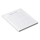 Bloc-notes personnel élégant avec ligne violette (Incliné)