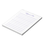 Bloc-notes personnel élégant avec ligne violette (Tourné)
