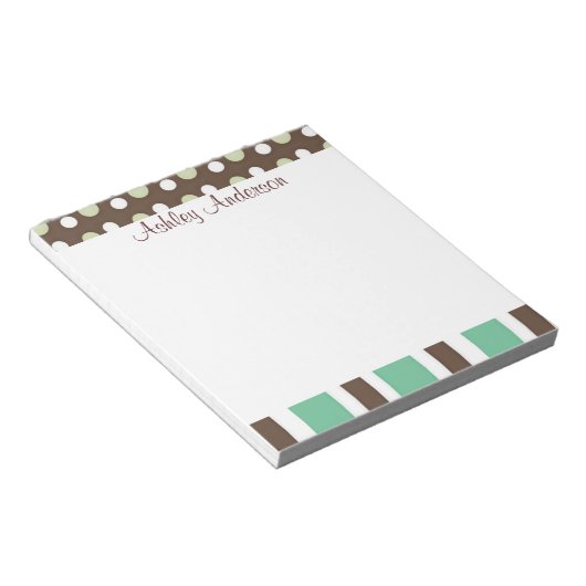 Bloc-notes personnel Pois (Incliné)