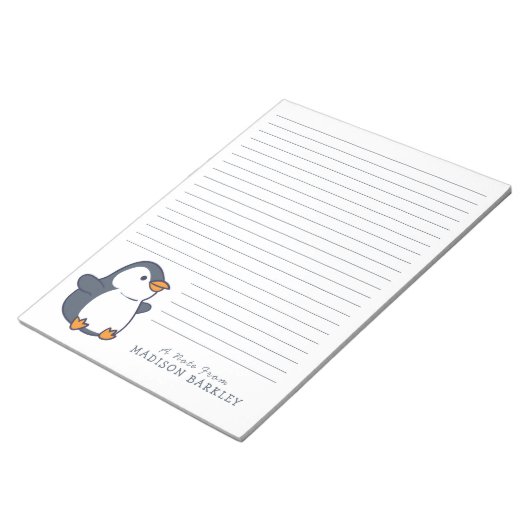 Bloc-notes personnel pour enfants Penguin (Incliné)