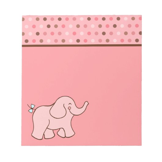 Bloc-notes Pink Dot Baby Elephant (Devant)