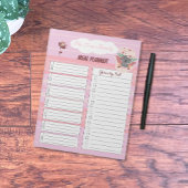 Bloc-notes Pink Family Repas Planner avec Koala