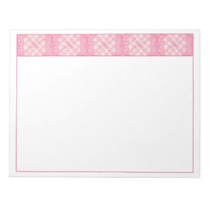 Bloc-notes PINK HEART QUILT 11x8.5