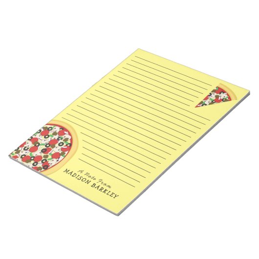 Bloc-notes Pizza Suprême Combo Mignon pour Enfants (Incliné)