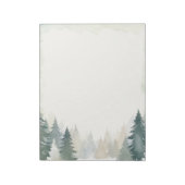 Bloc-notes plaine de pins verts à thème hivernal (Tourné)