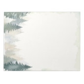 Bloc-notes plaine de pins verts à thème hivernal (Devant)