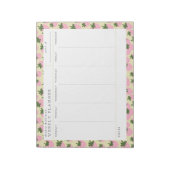 Bloc-notes Planificateur Hebdomadaire aux Fraises (Tourné)