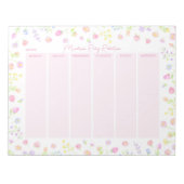 Bloc-notes Planificateur Hebdomadaire Fleur des Ch (Devant)
