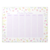 Bloc-notes Planificateur Hebdomadaire Fleur des Ch (Devant)