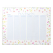 Bloc-notes Planificateur Hebdomadaire Fleur des Ch (Devant)