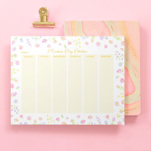Bloc-notes Planificateur Hebdomadaire Pastel Wildf