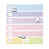 Bloc-notes planificateur hebdomadaire Westie (Devant)