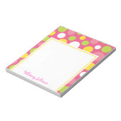 Bloc-notes Polka couleur rose (Tourné)