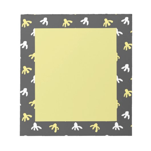 Bloc-notes Popcorn (gris foncé et jaune beurre) (Devant)