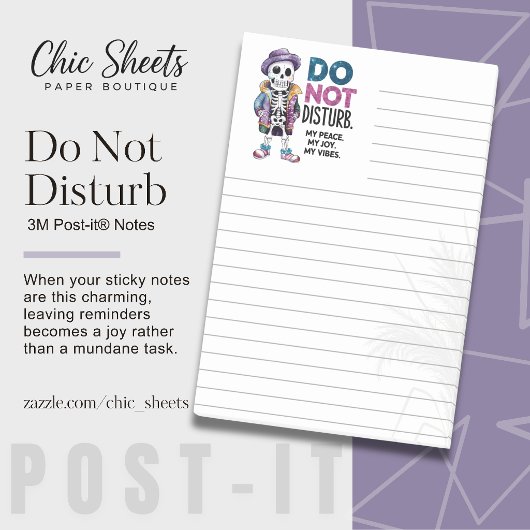 Bloc-notes Post-it® 3M ligné squelette Ne pas déra