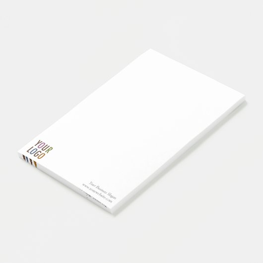 Bloc-notes Post-it® - Bloc-notes - Logo d'entrepri (Incliné)