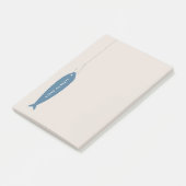 Bloc-notes post-it de pêche - Cobalt (Incliné)